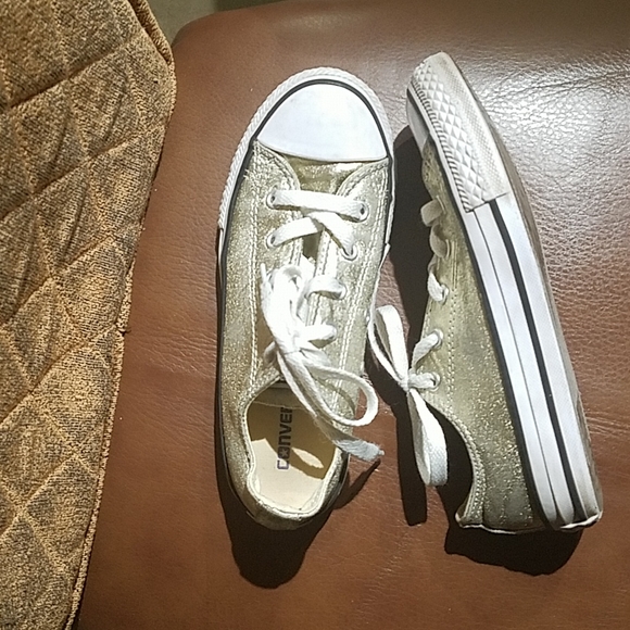 Converse Chuck Taylor All Star Ox Light Gold Lace Up Low Top Sneakers Shoes - Picture 3 of 6